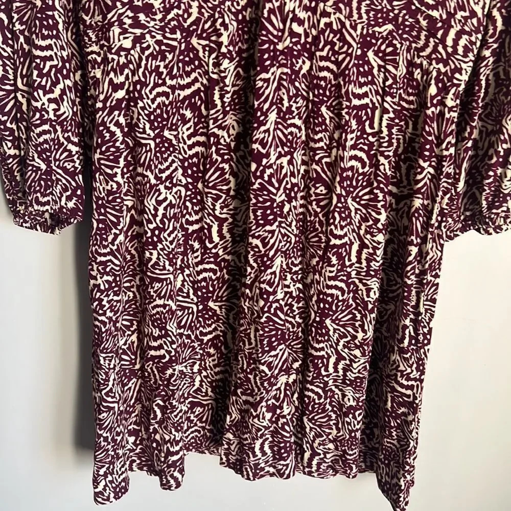 Ba&Sh Lia Printed Mini Dress in raisin - Picture 7 of 15